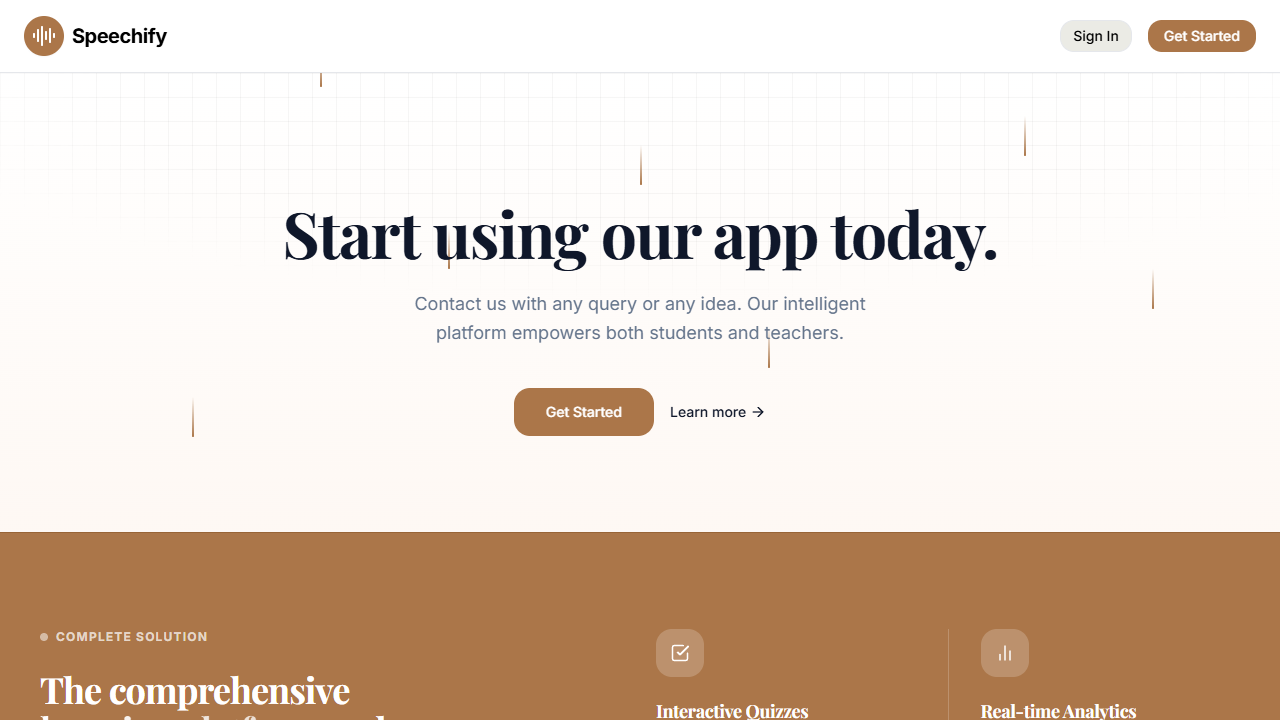 Speechify – AI-Powered Semantic Quiz Platform